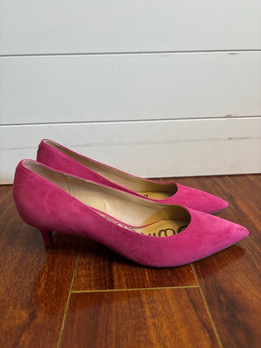 Sam Edelman Women’s Dori Rose Pink Suede Heels Pointed Toe Pumps Size 7.5